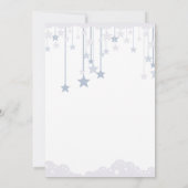 Twinkle Twinkle Little Star Fairy Blue Baby shower Kaart (Achterkant)