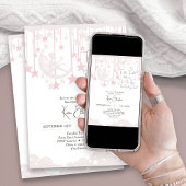 Twinkle Twinkle Little Star Fairy Roze Baby shower Kaart