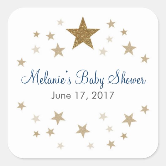 Twinkle Twinkle Little Star Favor Stickers (Voorkant)