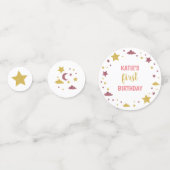 Twinkle Twinkle Little Star First Birthday Confetti (Achterkanten)