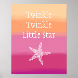 Twinkle Twinkle Little Star Fish (Ocean Beach) Poster
