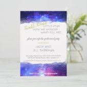 Twinkle Twinkle Little Star Galaxy Gender onthulli Kaart (Staand voorkant)