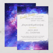 Twinkle Twinkle Little Star Galaxy Gender onthulli Kaart (Voorkant / Achterkant)