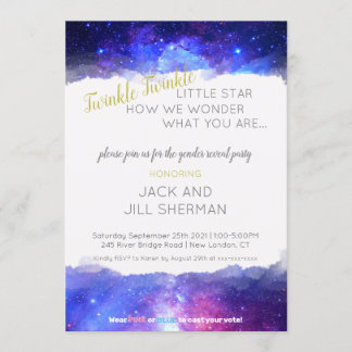 Twinkle Twinkle Little Star Galaxy Gender onthulli Kaart