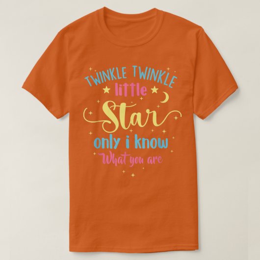 Twinkle Twinkle Little Star Gender onthulling part T-shirt (Design voorkant)