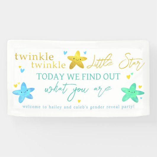Twinkle Twinkle Little Star Gender onthult Banner (Horizontaal)