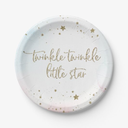 Twinkle Twinkle Little Star Gender onthult Borden Papieren Bordje (Voorkant)