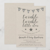 Twinkle Twinkle Little Star Gender onthult Invite Kaart (Voorkant / Achterkant)