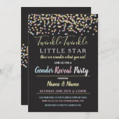Twinkle Twinkle Little Star Gender onthult Invite Kaart (Voorkant / Achterkant)