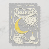 Twinkle Twinkle Little Star Gender onthult Invite Kaart (Voorkant / Achterkant)
