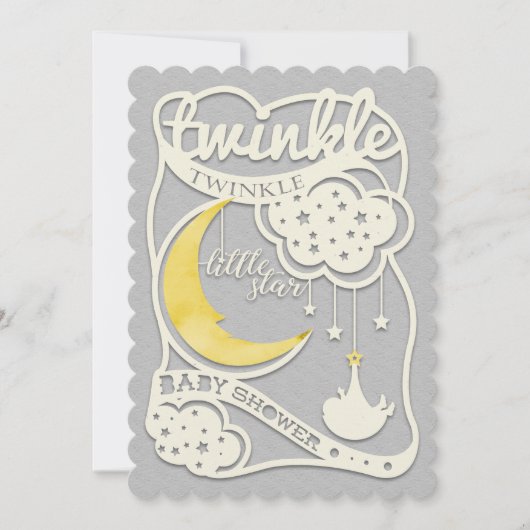 Twinkle Twinkle Little Star Gender onthult Invite Kaart (Voorkant)