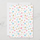 Twinkle Twinkle Little Star Gender onthult Invite Kaart (Achterkant)