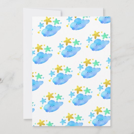 Twinkle Twinkle Little Star Gender onthult Shower  Kaart (Achterkant)