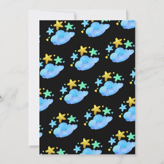 Twinkle Twinkle Little Star Gender onthult Shower  Kaart (Achterkant)