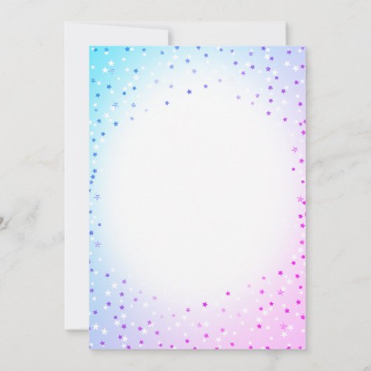 Twinkle Twinkle Little Star Gender Reeft Shower Kaart (Achterkant)