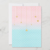 Twinkle Twinkle Little Star Gender Reeft Shower Kaart (Achterkant)