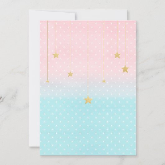 Twinkle Twinkle Little Star Gender Reeft Shower Kaart (Achterkant)