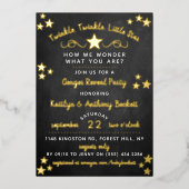 Twinkle Twinkle Little Star Gender Reopenbaart zic Folie Uitnodiging (Voorkant)