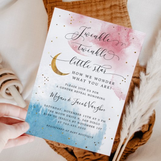 Twinkle Twinkle Little Star Gender Reopenbaart zic Kaart