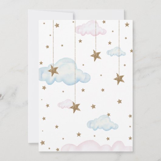 Twinkle Twinkle Little Star Gender Reopenbaart zic Kaart (Achterkant)