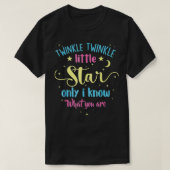 Twinkle Twinkle Little Star Gender Reveal Party Ba T-shirt (Design voorkant)