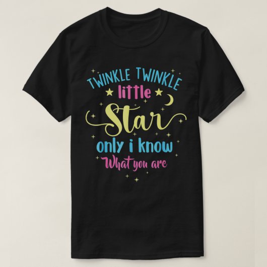Twinkle Twinkle Little Star Gender Reveal Party Ba T-shirt (Design voorkant)