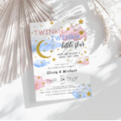 TWINkle TWINkle Little Star Gender Reveal Party Kaart