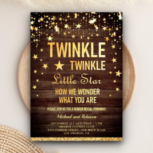 Twinkle Twinkle Little Star Geslacht Reveal Feest Kaart