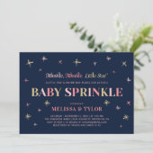 Twinkle Twinkle Little Star Girl Baby Sprinkle Kaart (Staand voorkant)