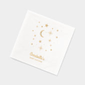 Twinkle Twinkle Little Star Gold Baby shower Folie Servetten (Links)