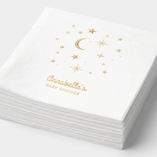 Twinkle Twinkle Little Star Gold Baby shower Folie Servetten