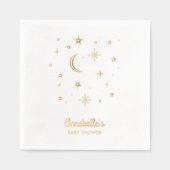 Twinkle Twinkle Little Star Gold Baby shower Folie Servetten (Voorkant)