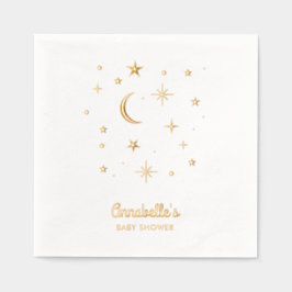 Twinkle Twinkle Little Star Gold Baby shower Folie Servetten