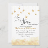 Twinkle Twinkle Little Star Gold Cloud Baby shower Kaart (Voorkant)
