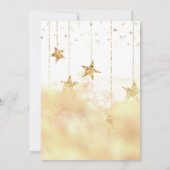 Twinkle Twinkle Little Star Gold Cloud Baby shower Kaart (Achterkant)