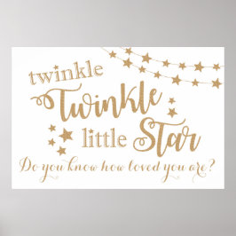Twinkle Twinkle Little Star Gouden Achtergrond Pos Poster