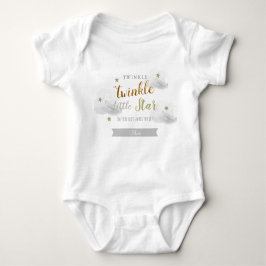 Twinkle Twinkle Little Star Grey 1e verjaardag Romper