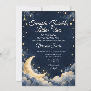 Twinkle Twinkle Little Star Hemel Baby Shower Kaart