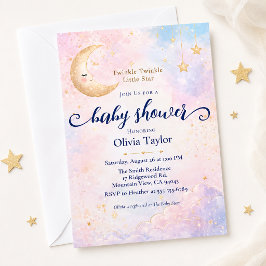 Twinkle Twinkle Little Star Hemelthema Baby Shower Kaart