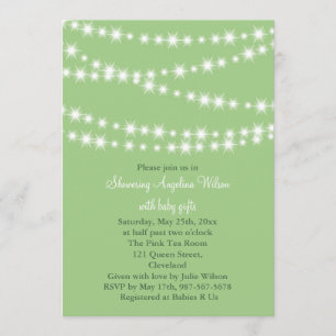 Twinkle Twinkle Little Star Invitation (groen) Kaart