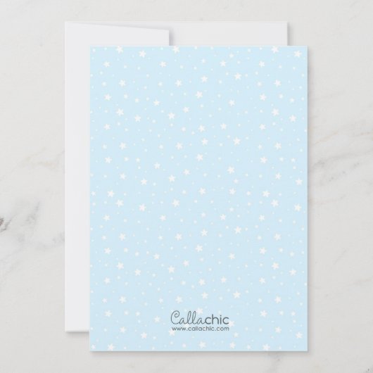 Twinkle Twinkle Little Star Invitation - met Moon Kaart (Achterkant)