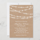 Twinkle Twinkle Little Star Invitation on Burlap Kaart (Voorkant)