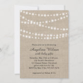 Twinkle Twinkle Little Star Invite on Light Burlap Kaart (Voorkant)