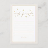 Twinkle Twinkle Little Star Ivory Baby shower Advieskaart (Voorkant)