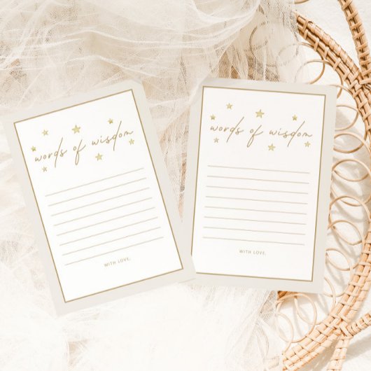 Twinkle Twinkle Little Star Ivory Baby shower Advieskaart