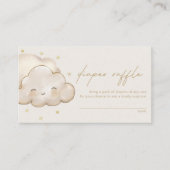 Twinkle Twinkle Little Star Ivory Diaper Raffle Informatiekaartje (Voorkant)
