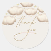 Twinkle Twinkle Little Star Ivory Hartelijk dank Ronde Sticker (Voorkant)