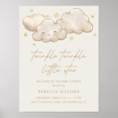 Twinkle Twinkle Little Star Ivory Welcome Poster (Voorkant)