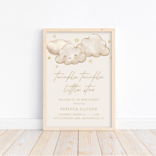 Twinkle Twinkle Little Star Ivory Welcome Poster