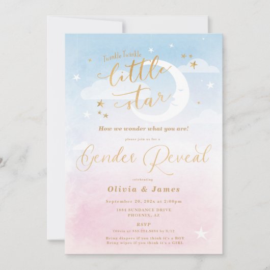 Twinkle Twinkle Little Star Kaart (Voorkant)